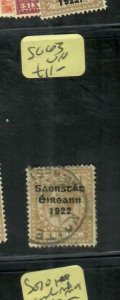 IRELAND (PP0810B)  OVPT ON GB KGV   1/-      SG63    VFU