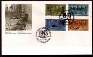 Canada 1506a Anniversary WWII Canada Post U/A FDC