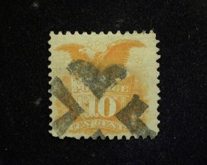 HS&C: Scott #116 Rich color with segmented cork cancel. VF Used US Stamp