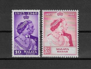 MALAYA/KEDAH 1948 SG 70/1 MNH Cat £28.50