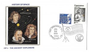 History of Space, Ancient Explorers 1979 Western Silk Cachet, Scott 1393D, 1488