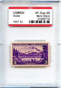 US SCOTT #800 MINT-XF-SUP-OG-NH GRADED 95 PSE ENCAPSULATED SMQ $35 (8/14/24 GP)