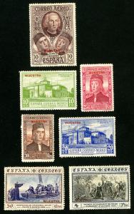Spain Stamps VF OG LH 1930's Set of 7 Specimen Overprints