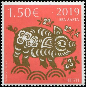 HERRICKSTAMP NEW ISSUES ESTONIA Sc.# 886 Year of the Pig