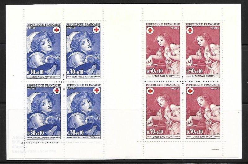 France B452a  Mint NH - 1971 Red Cross, Complete Booklet