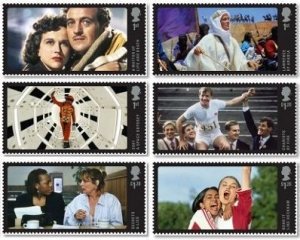 Great Britain United Kingdom 2014 Cinema legendary movies set of 6 stamps MNH