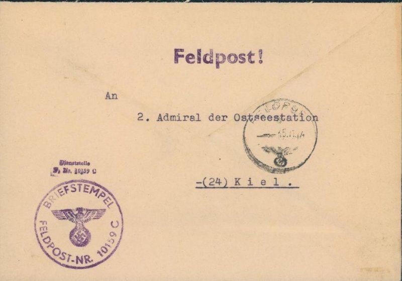 3rd Reich Kriegsmarine Navy Norway Feldpost G46989