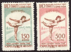 1958 North Vietnam Physical Education complete set MNGAI Sc# 67 / 68 CV $30.00