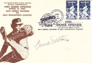Signed Carmelo Martinez USPS Padres Maxi #2046 Babe Ruth Home Opener 1985