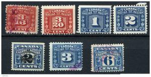 Canada revenue - Various Excise Accise Tax stamps 