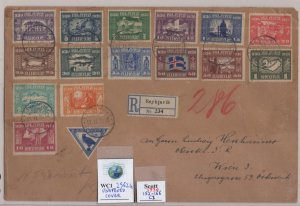 WC1_25624.ICELAND. Extremely rare unopened 1930 cover to AUSTRIA.Sc.152-166,C3.