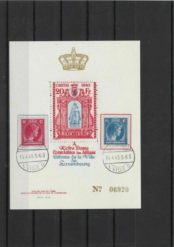 luxembourg 1945 stamps sheet   ref 11317