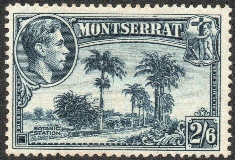 MONTSERRAT-1938-48 2/6 Slate-Blue Sg 109 AVERAGE MOUNTED MINT V44840