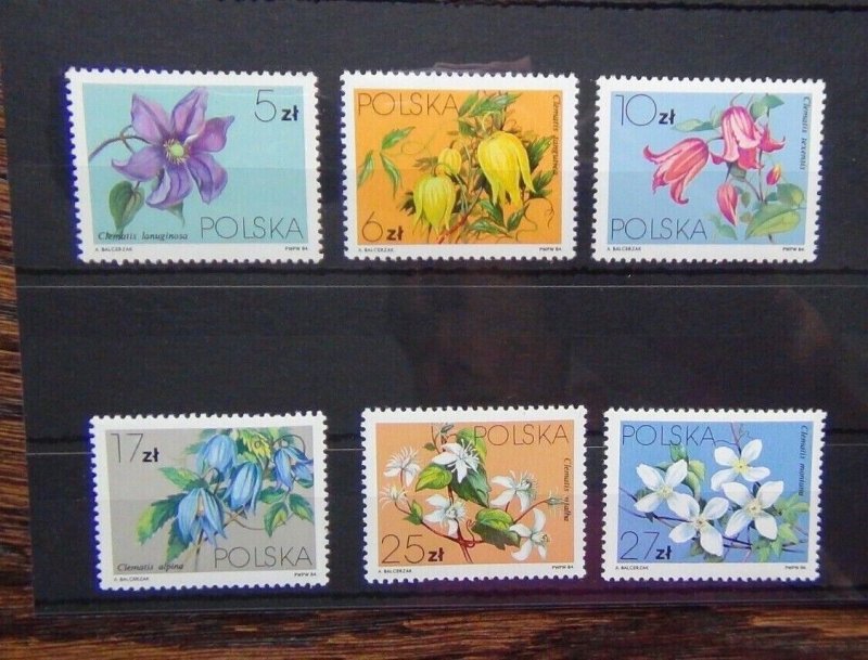 Poland 1984 Clematis set MNH (Flowers)