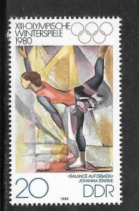 Germany DDR #2064 Single Lake Placid Winter Olympic Game (Stock Photo)