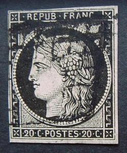 France, Scott 3, Used