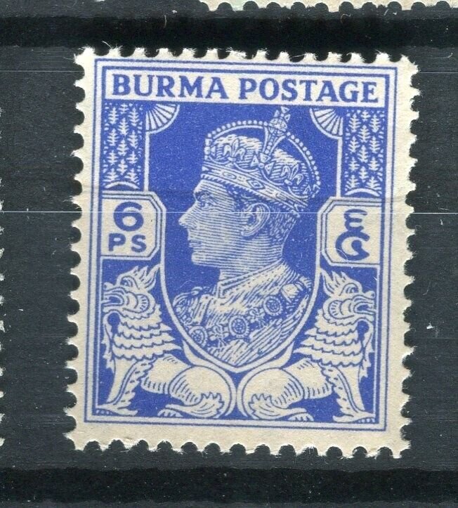 BURMA; ; 1940s early GVI issue Mint hinged 6p. value