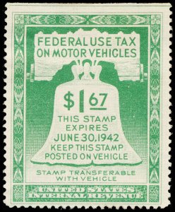 U.S. REV. MOTOR VEHICLE RV2  Mint (ID # 117667)