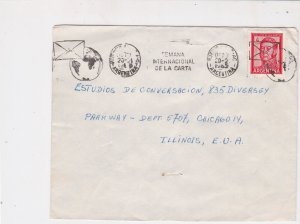 Argentina 1965 World+Letter Slogan German Intern. Charter Stamps Cover Ref 25736