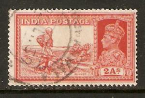 India  #154  used  (1937)  c.v. $0.35