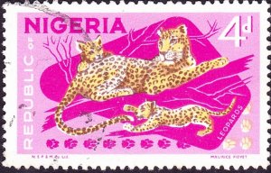 NIGERIA 1966 QEII 4d Multicoloured SG177 Used