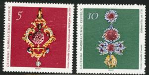 German DDR  Scott 1306-7 1971 treasured jewles MNH**