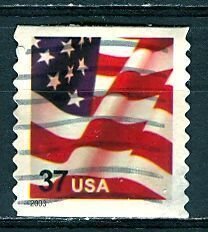 USA; 2003: Sc. # 3633A:  Used Perf. 8 1/2 Coil Single Stamp
