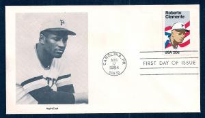 UNITED STATES FDC 20¢ Roberto Clemente 1984 AppleCraft