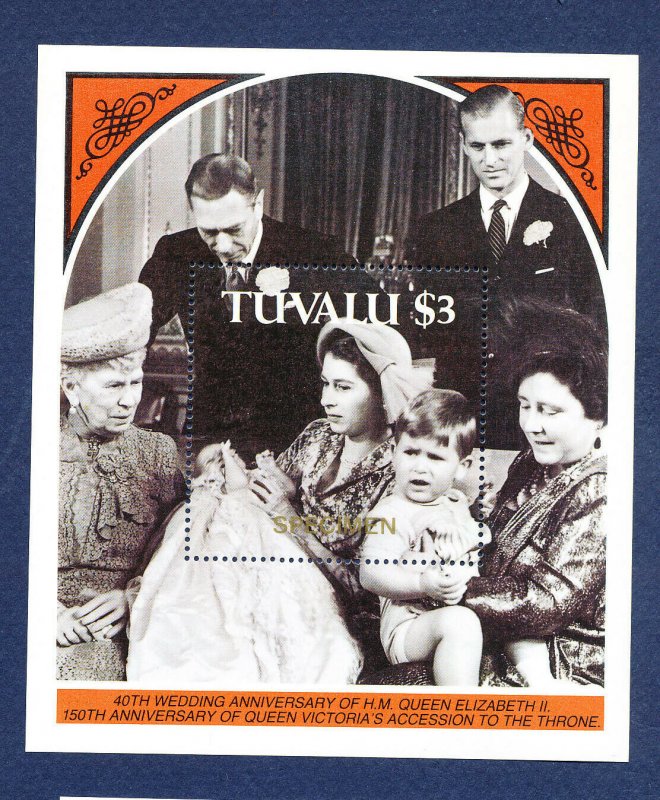 TUVALU  - Scott 459  - FVF MNH  S/S - Queen Victoria - 