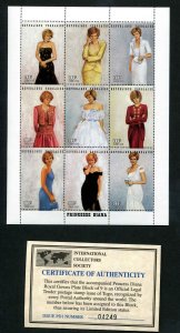 Togo SC# 1798 Princess Diana Dresses & Hair Styles sheet MNH