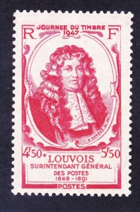 France B218 MNH OG 1947 Francois Michel le Tellier Louvois Stamp Day Issue