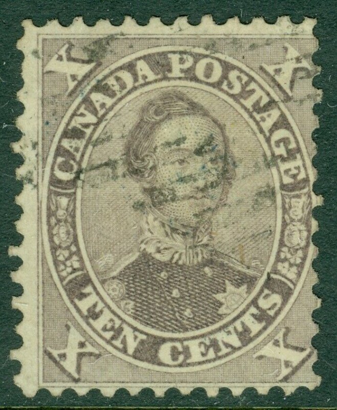 EDW1949SELL : CANADA 1859 Scott #17a Violet. Used. Fresh. Catalog $160.00.