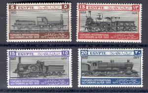 EGYPT 168-171 HINGED LOCOMOTIVES 1933