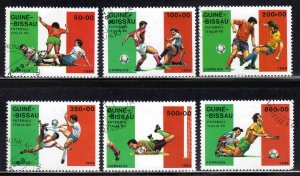 Guinea-Bissau #780-86 ~ Short Set 6 of 7 ~ World Cup, Soccer  ~ Ucto, NH  (1989)