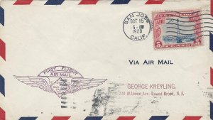 USA 1928 First Flight Cover Scott C11 Details Below