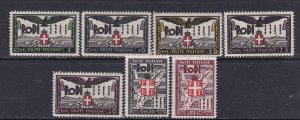 Rhodes Scott 64-70 1932 10th Anniv  Italian Occ to 1.25L , F/VF, MNH Scott $168