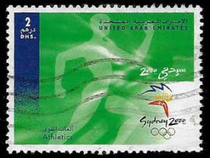 United Arab Emirates #664 Used; 2d Swimmer - Sydney Summer Olympics (2000)