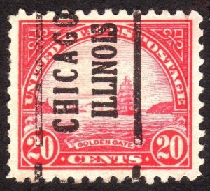 1923, US 20c, San Francisco Bay, Used, Well centered, Sc 567