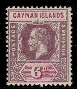 CAYMAN ISLANDS GV SG47, 6d dull and bright purple, M MINT.