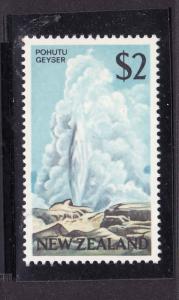 New Zealand-Sc#404-unused hinged $2 multi Pohutu Geyser-1967-70-