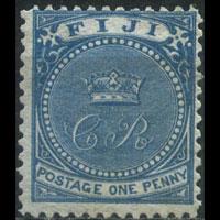 FIJI 1871 - Scott# 15 Crown 1p LH