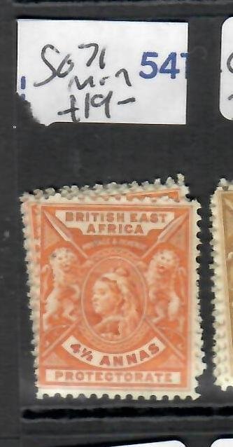 BRITISH EAST AFRICA QV LIONS  4 1/2A   SG 71  MOG     P0525H