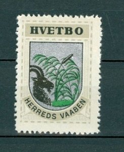 Denmark. Poster Stamp 1940/42 MNH. District Hvetbo.Coats Of Arms. Goat,Plant.
