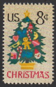 SC# 1508 - 8c - Christmas Tree in Needlepoint, Used single