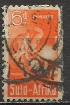 South Africa; 1943: Sc. # 96b: Used Single stamp