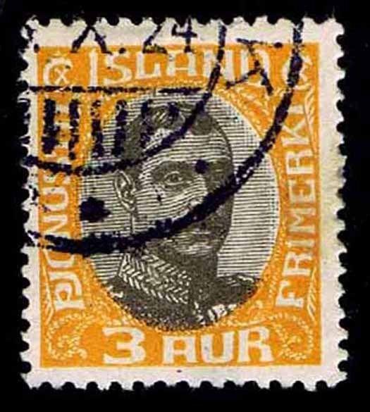 1920-30 ICELAND #O40 OFFICIAL - USED - F/VF - CV $4.75 - COURTESY LIST (E#1594)