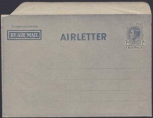 AUSTRALIA GVI 7d airletter unused - grey-blue stock........................53780