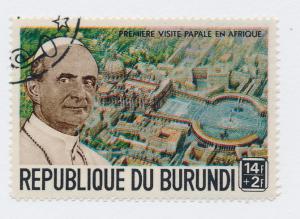 Burundi 1969 Scott B41 CTO- 14 + 2 fr, Visit of Pope Paul VI