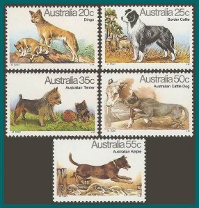 Australia 1980 Dogs, MNH #727-731,SG729-SG733