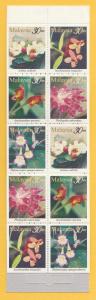 MALAYSIA 1997 HIGHLAND FLOWERS Stamp Booklet of 10V SG #SB7 Mint MNH MB1014 *